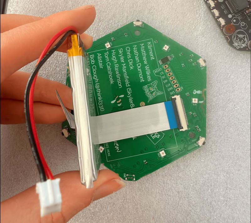 Battery removed from the frontboard
