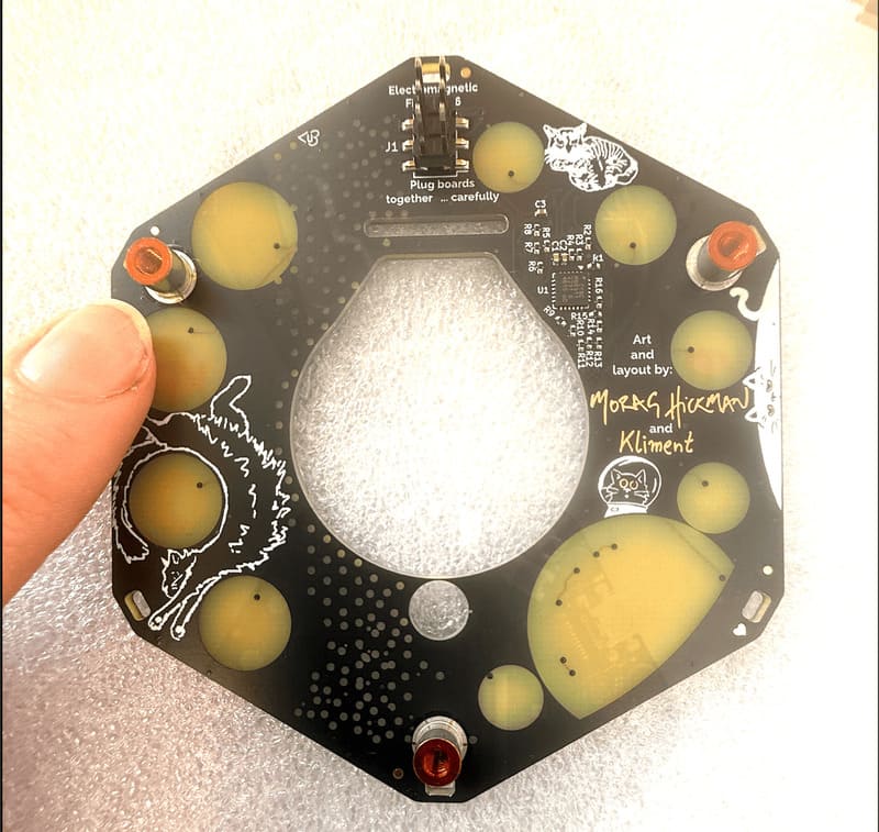 Removing the stickers from the middleboard
