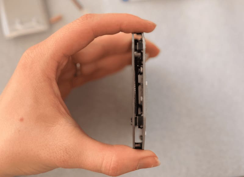 Frontboard and middleboard assembled sideview